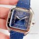Swiss Grade Replica Cartier Santos 9015 Blue Dial Blue Leather Strap Automatic Watch (3)_th.jpg